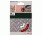 Cepillos de disco para taladradoras, alambre de nailon con medio de lijado de corindón, grano K80, 100 mm