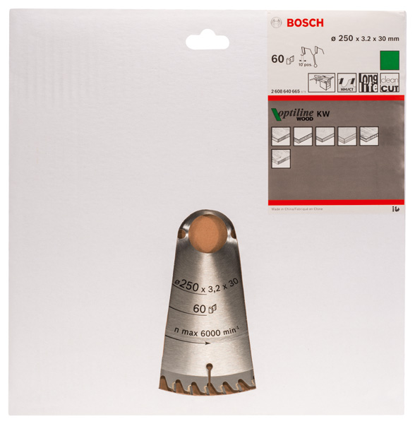 Hoja de sierra circular PRO Wood, 250 x 3,2 x 30 mm, T60