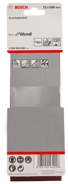 Banda de lija PRO X440, 75 x 508 mm, G150, 3 unidades