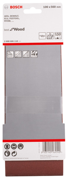 Banda de lija PRO X440, 100 x 560 mm, G150, 3 unidades