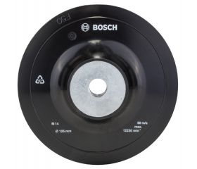 Placa lijadora para amoladoras, sistema de sujeción, 125 mm