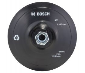 Placa lijadora de goma para amoladoras, sistema de sujeción autoadhesivo, 125 mm