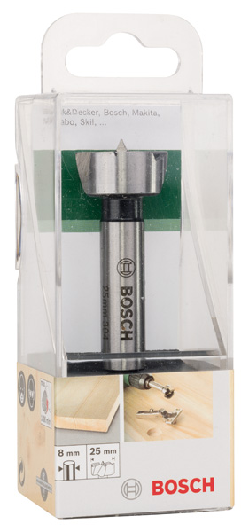 Broca fresadora para madera, DIN 7483 GD = 25,0 mm; L = 90 mm