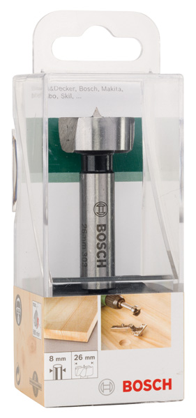 Broca fresadora para madera, DIN 7483 GD = 26,0 mm; L = 90 mm