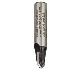 Fresa para medias cañas, 8 mm, R1 4 mm, D 8 mm, L 9,2 mm, G 40 mm