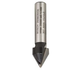 Fresa para ranuras en V, 8 mm, D1 11 mm, L 14 mm, G 45 mm, 60°