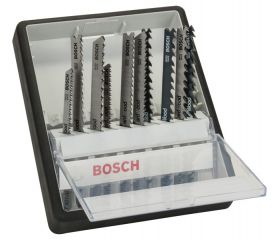 Sets Robust Line de 10 hojas de sierra de calar para madera con vástago de inserción en T
