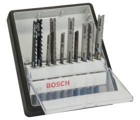 Sets Robust Line de 10 hojas de sierra de calar para madera y metal con vástago de inserción en T