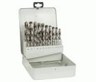 Set de brocas para metal HSS-G, DIN 338, 135°, de 25 unidades, en caja metálica de 1 - 13 mm