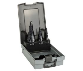 Sets de brocas escalonadas HSS-AlTiN con vástago de 3 planos