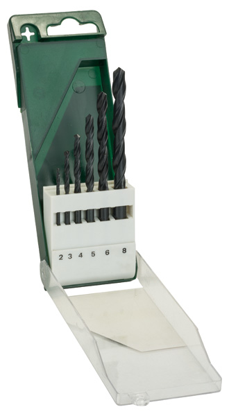 Set de 6 brocas para metal HSS-R, DIN 338