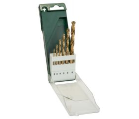 Set de 6 brocas para metal HSS-TiN, DIN 338