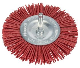 Ruedas de alambre para taladros: alambre de nylon con abrasivo recubierto de óxido de aluminio K80, 100 mm