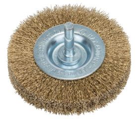 Ruedas de alambre para taladros, alambre ondulado, con recubrimiento de latón, 75 mm