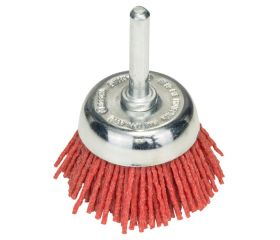 Cepillos de vaso para taladros: alambre de nylon con abrasivo recubierto de óxido de aluminio K80, 50 mm