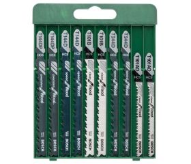 Set de 10 hojas de sierra de calar con vástago en T