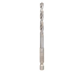 Broca helicoidal para madera, vástago hexagonal de 1/4