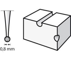 Fresa para grabar 0,8 mm