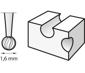 Fresa para grabar 1,6 mm