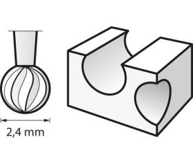 Fresa para grabar 2,4 mm