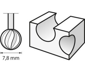 Fresa de alta velocidad 7,8 mm