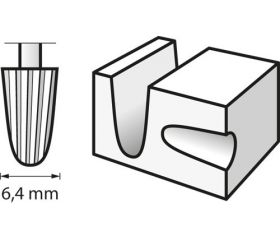 Fresa de alta velocidad 6,4 mm
