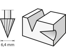 Fresa de alta velocidad 6,4 mm
