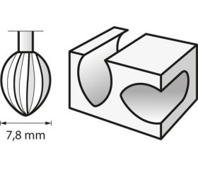 Fresa de alta velocidad 7,8 mm