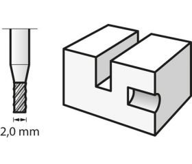 Fresa de alta velocidad 2,0 mm