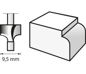 Fresa (HSS) 9,5 mm