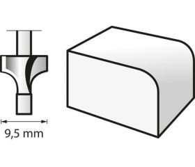 Fresa (HSS) 9,5 mm