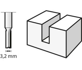 Fresa (HSS) 3,2 mm
