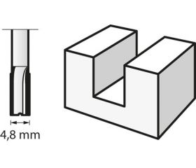 Fresa (HSS) 4,8 mm