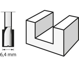 Fresa (HSS) 6,4 mm