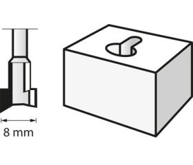 Fresa (HSS) 8,0 mm