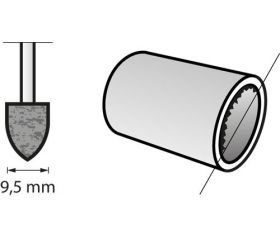 Punta de amolar de óxido de aluminio 9,5 mm