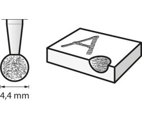 Muela de diamante 4,4 mm