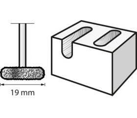 Fresa con dientes estructurados de carburo de tungsteno con forma de disco 19 mm