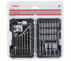Set de 35 brocas y puntas de atornillar CYL-3 Extra Hard, PH, PZ, SL, H, T, 35 unidades