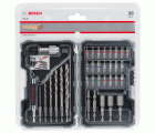 Set de brocas y puntas de atornillar HSS Extra Hard, PH, PZ, SL, H, T, 35 unidades