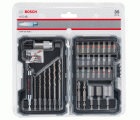 Set de brocas y puntas de atornillar HSS-G Extra Hard, PH, PZ, SL, H, T, 35 unidades