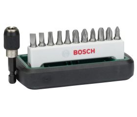 Set mixto de 12 puntas de atornillar estándar (S, PH, PZ, T)