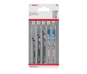 Sets de 5 hojas de sierra de calar para madera y metal Basic for Wood and Metal con vástago de inserción en T