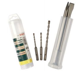 Set de 5 piezas de brocas para martillo y cinceles SDS plus