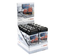 Expositor con set de brocas para metal Toughbox de 10x18 unidades HSS-G, DIN 338, 135° 1- 10 mm
