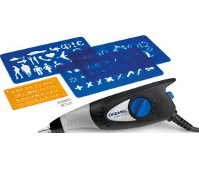 Herramienta para manualidades DREMEL Engraver 290-3 (35 W), 3 accesorios para diferentes materiales, 4 plantillas de diseño