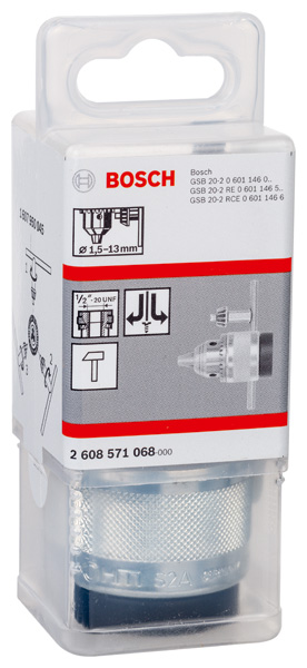 Portabrocas de corona dentada, cromado