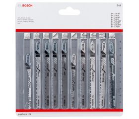 Sets de hojas de sierra de calar Clean Precision con vástago de inserción en T de 10 unidades