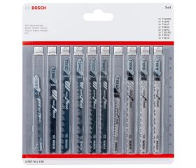 Sets de 10 hojas de sierra de calar para madera con vástago de inserción en T