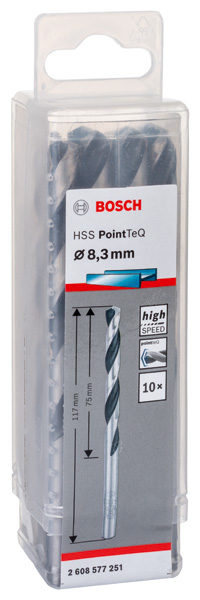 Broca helicoidal HSS PointTeQ 8,3 mm